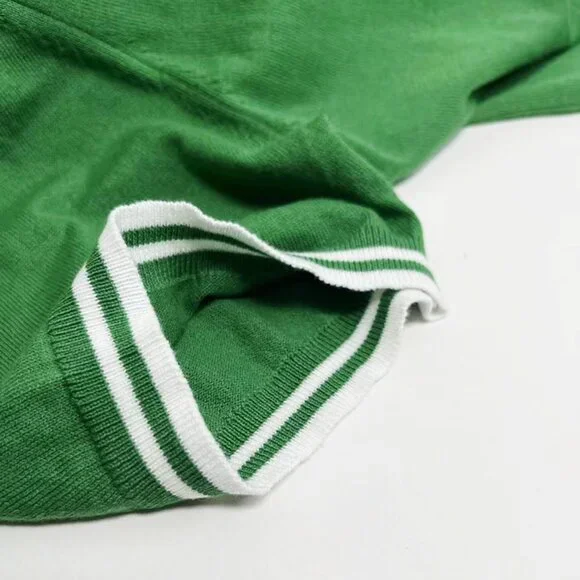Kiton Green Zipper Polo Shirt